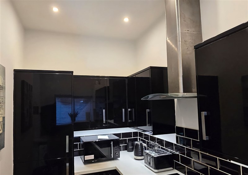 This is the kitchen at No 2 Emporium Apartments, Prestatyn