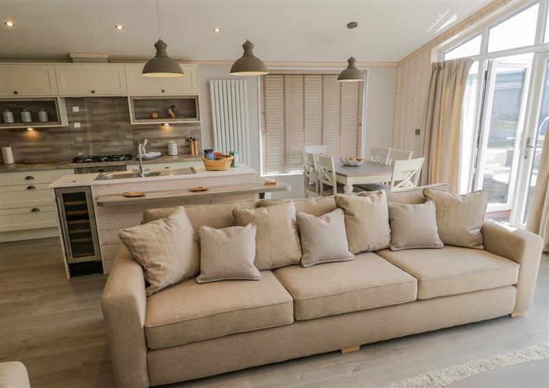 Relax in the living area at No. 27 The Crab Pot, Runswick Bay near Staithes