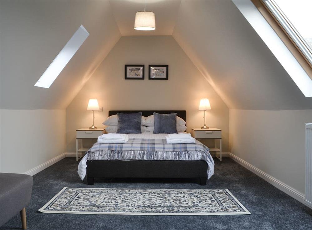 Double bedroom at No. 3 in Marvig, Isle of Lewis, Outer Hebrides, Scotland
