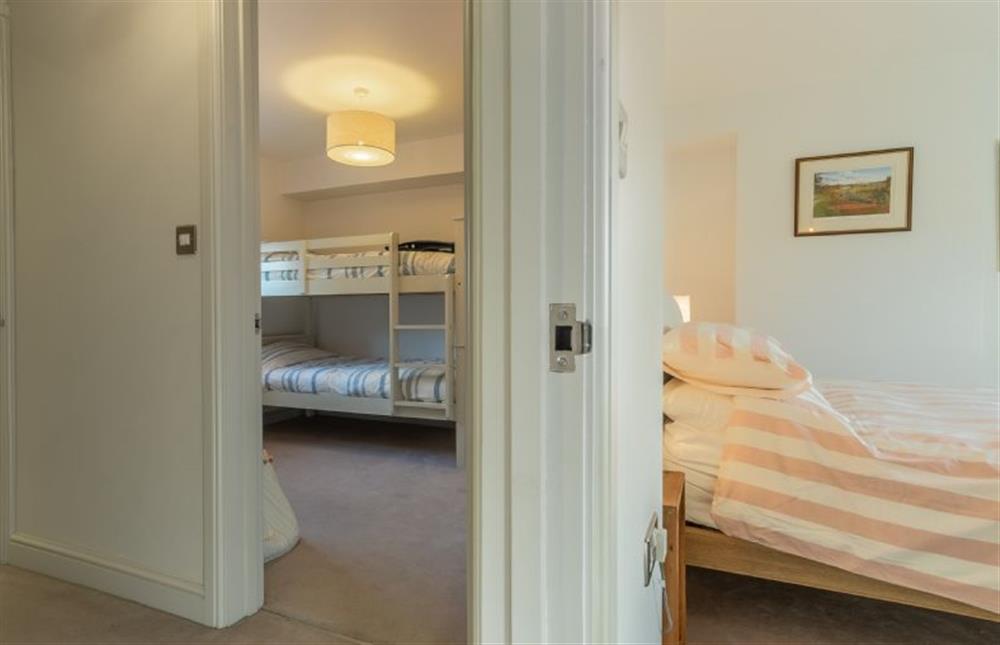 First floor: Landing to bedroom three at No. 3 Sutherland Cottages, Brancaster near Kings Lynn