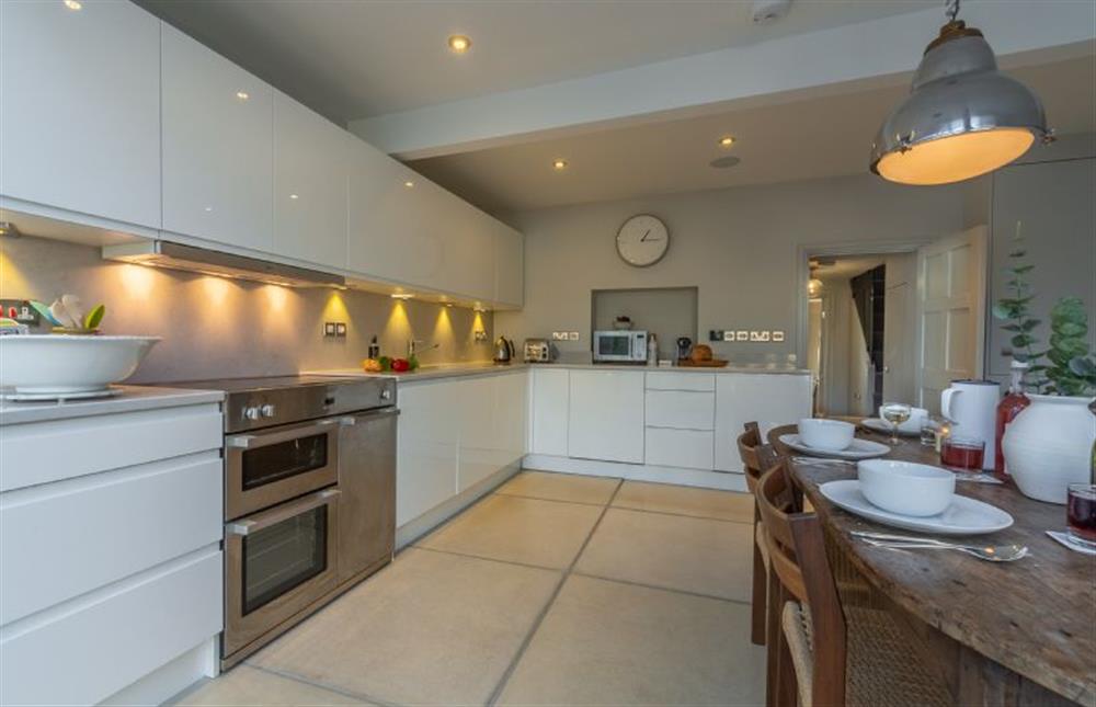 Ground floor: Kitchen with excellent lighting at No. 3 Sutherland Cottages, Brancaster near Kings Lynn