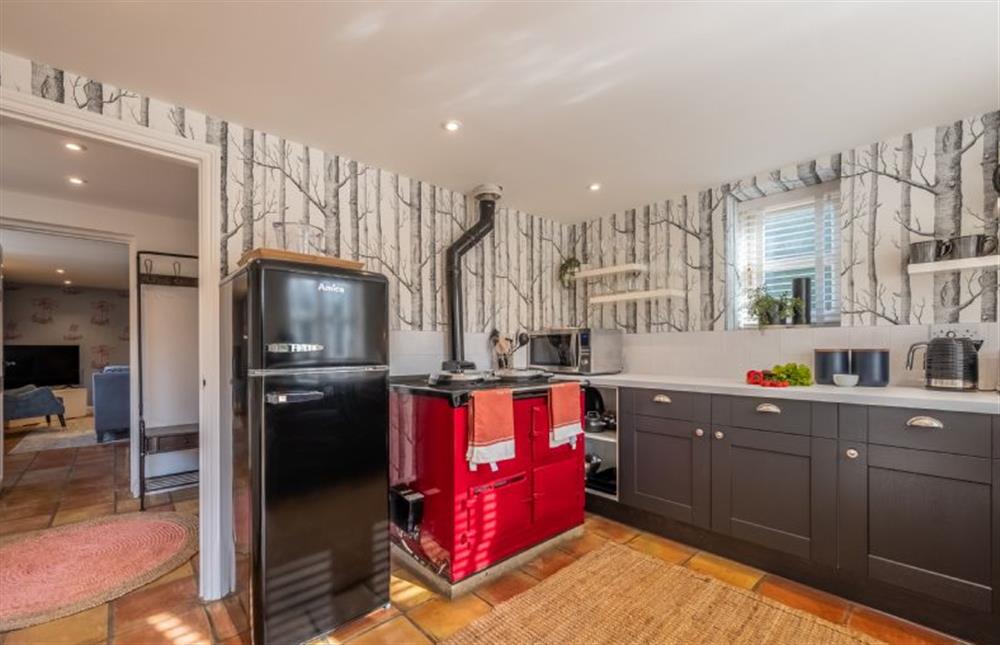 Ground floor: Kitchen with lovely red aga at No. 33 Woodlands Cottage, Heacham near Kings Lynn