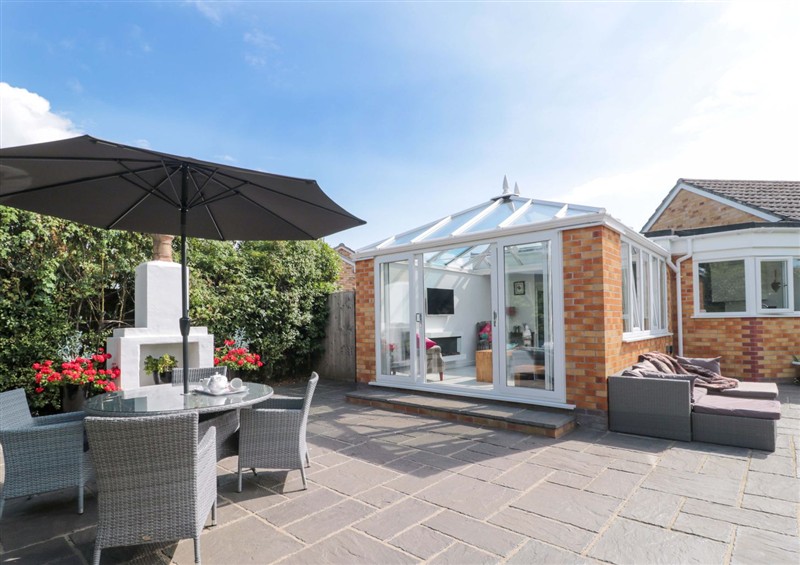 The patio at No 8, Burnham-On-Sea