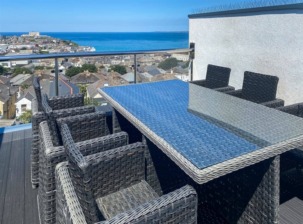 Terrace at No.1 Quay Court in Newquay, Cornwall