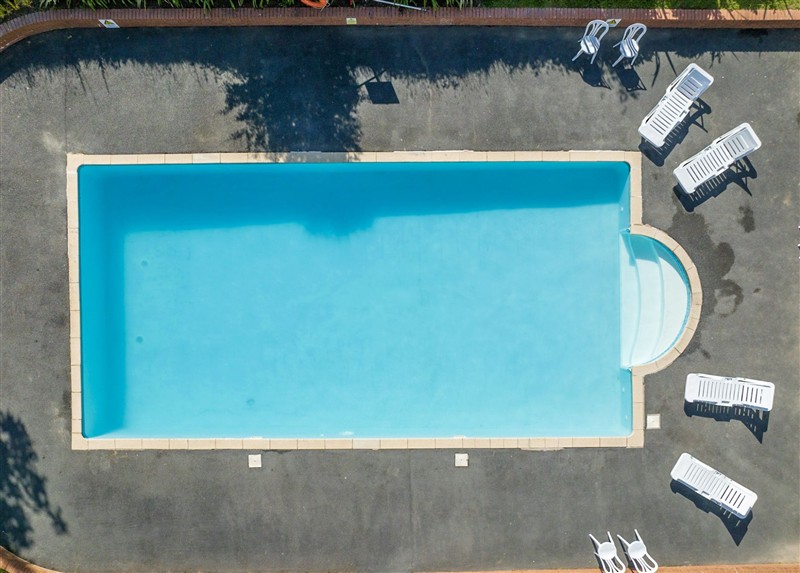 There is a swimming pool at