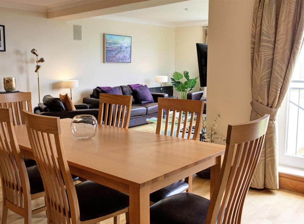 Dining Area at No.10 The Links Apartments in Brora, Sutherland
