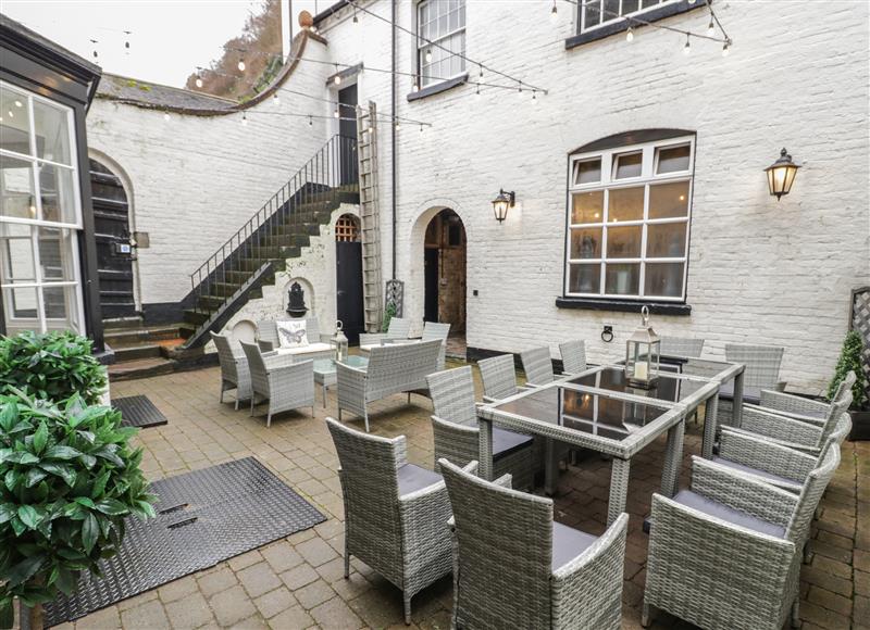 This is the patio at No3 On The Severn, Bridgnorth
