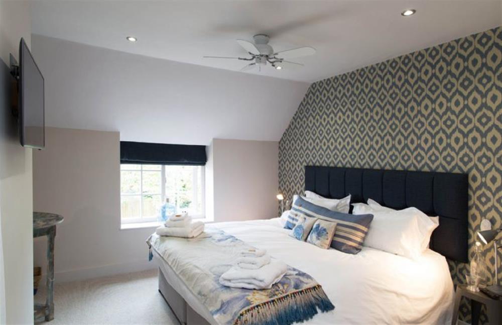 First floor: Bedroom suite with Super-king size bed at No.33 Cottage 1, Thornham near Hunstanton