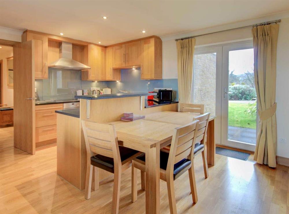 Kitchen/diner at No.4 The Links Apartments in Brora, Sutherland