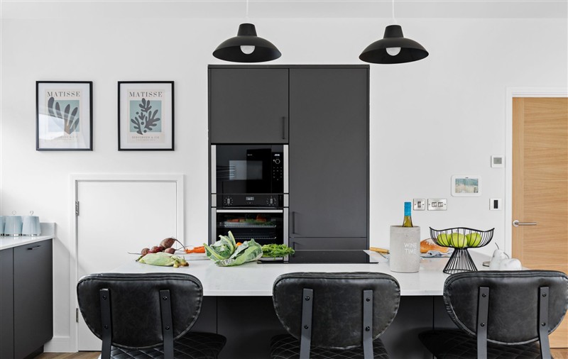 The kitchen at