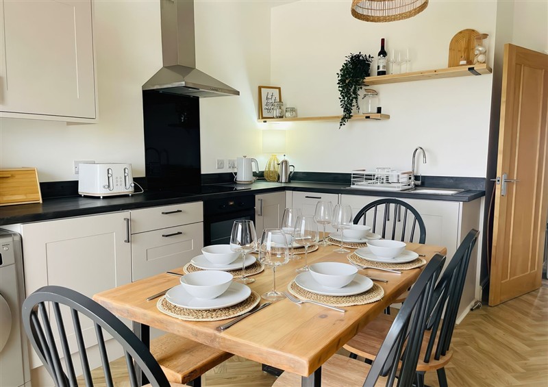This is the kitchen at No.7 Plas Darien, Trearddur Bay