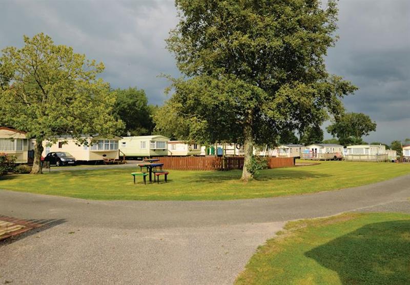 The park setting at Noble Court Holiday Park in Pembrokeshire, South Wales