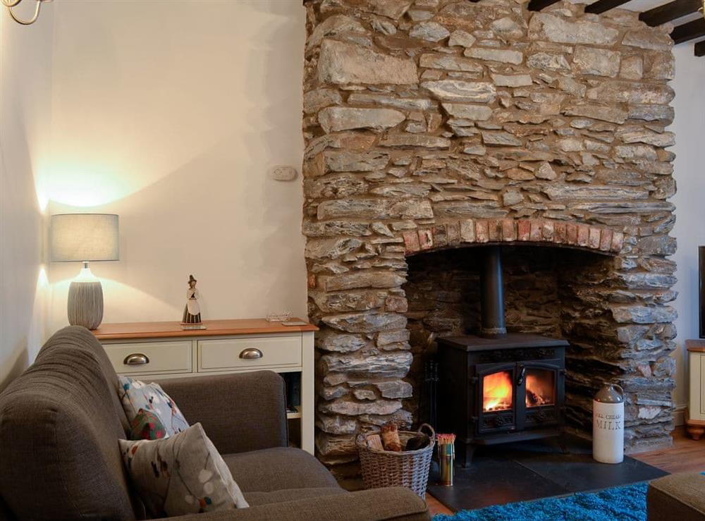 Lovely and comfortable living room at Noddfa Cottage in Llanfairtalhaiarn, near Abergele, Clwyd