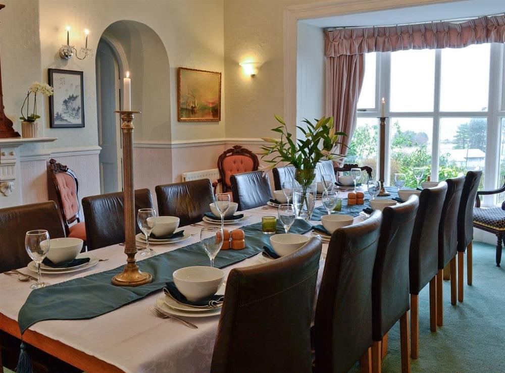 Large dining room at Noddfa in Harlech, Gwynedd., Great Britain