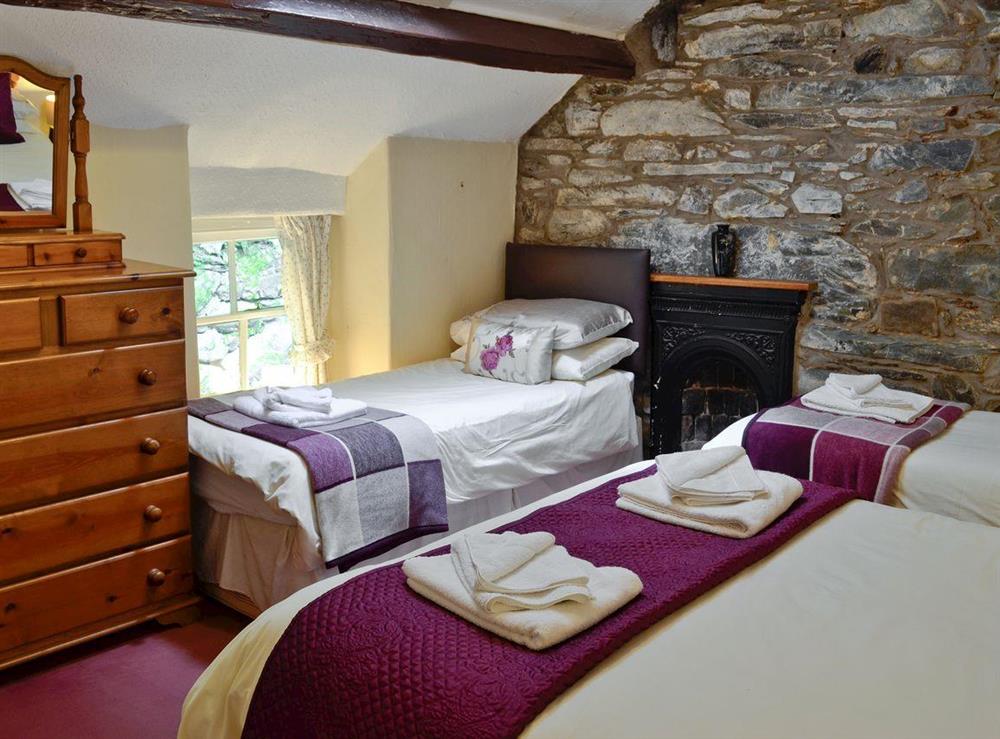Triple bedroom at Noddfa in Harlech, Gwynedd., Great Britain