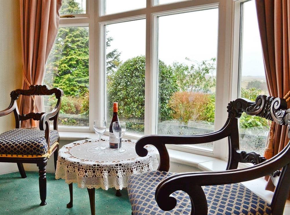 window seating with views at Noddfa in Harlech, Gwynedd., Great Britain
