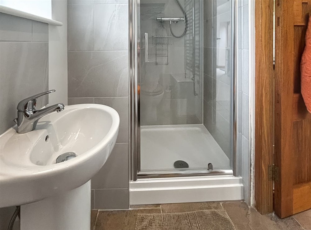 Shower room at Noddingway Cottage in Axbridge, Weare, Somerset