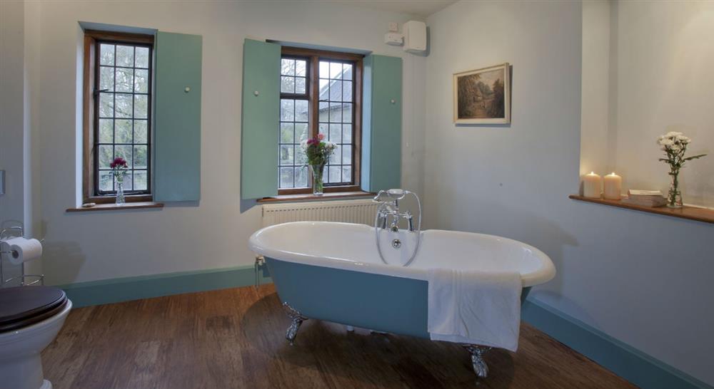 A bathroon at Norbury Manor in Ashbourne, Derbyshire