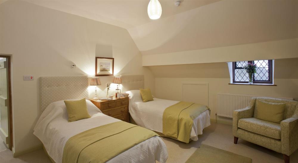 A spacious twin bedroom at Norbury Manor in Ashbourne, Derbyshire