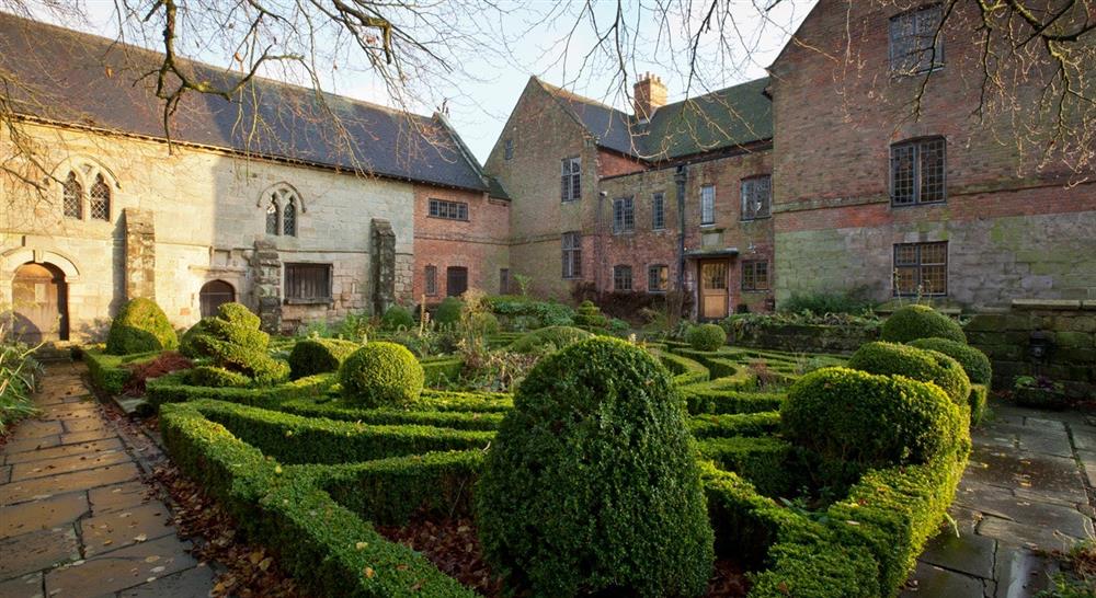 The landscaped exterior of Norbury Manor, Ashbourne, Derbyshire