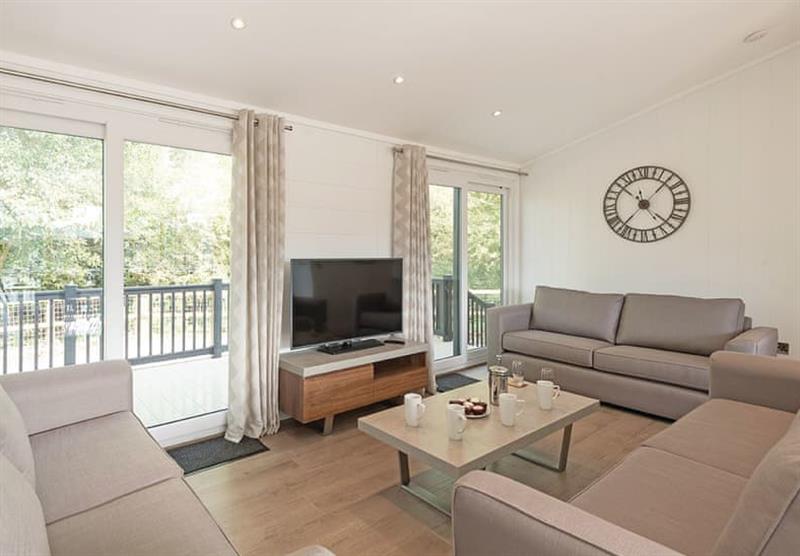 Living room in a Sandringham Premier at Norfolk Woods Resort & Spa in Pentney, King’s Lynn