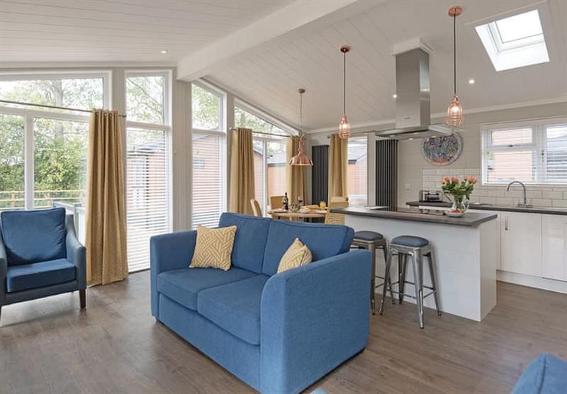 Living room in an Oxburgh Premier at Norfolk Woods Resort & Spa in Pentney, King’s Lynn