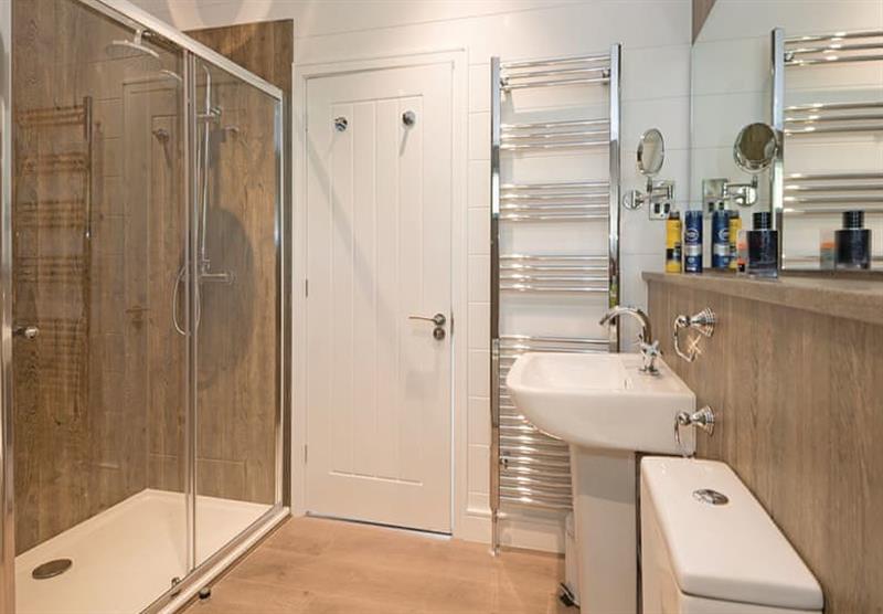 Shower room in a Sandringham Premier at Norfolk Woods Resort & Spa in Pentney, King’s Lynn