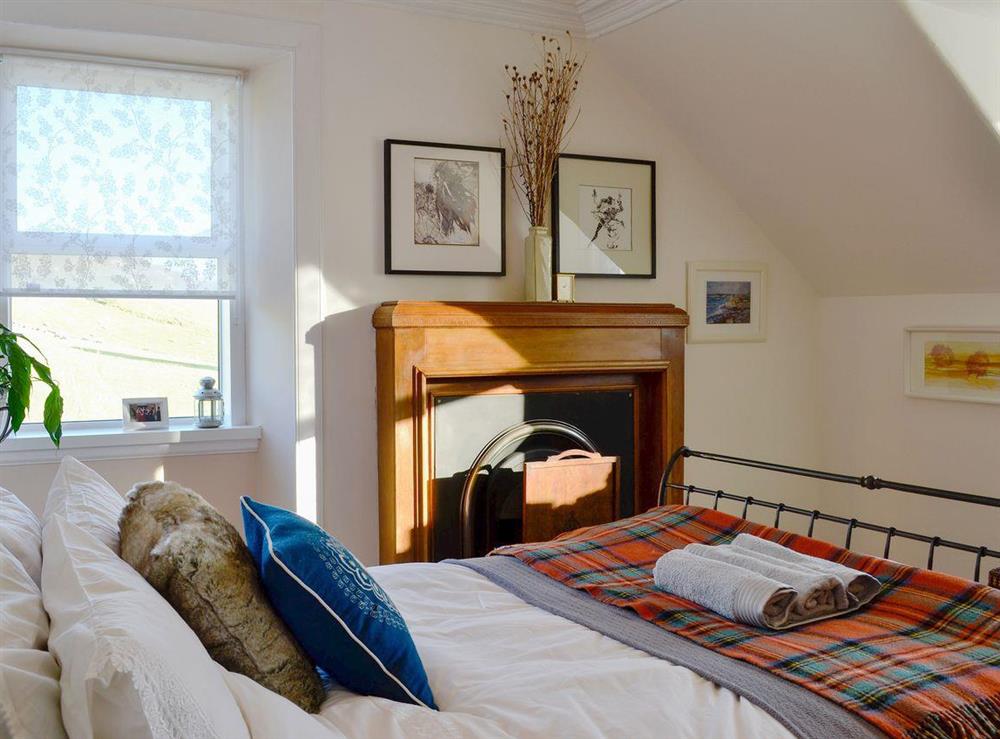 Comfortable double bedroom at North Balloch Farmhouse in Barr, near Girvan, Ayrshire