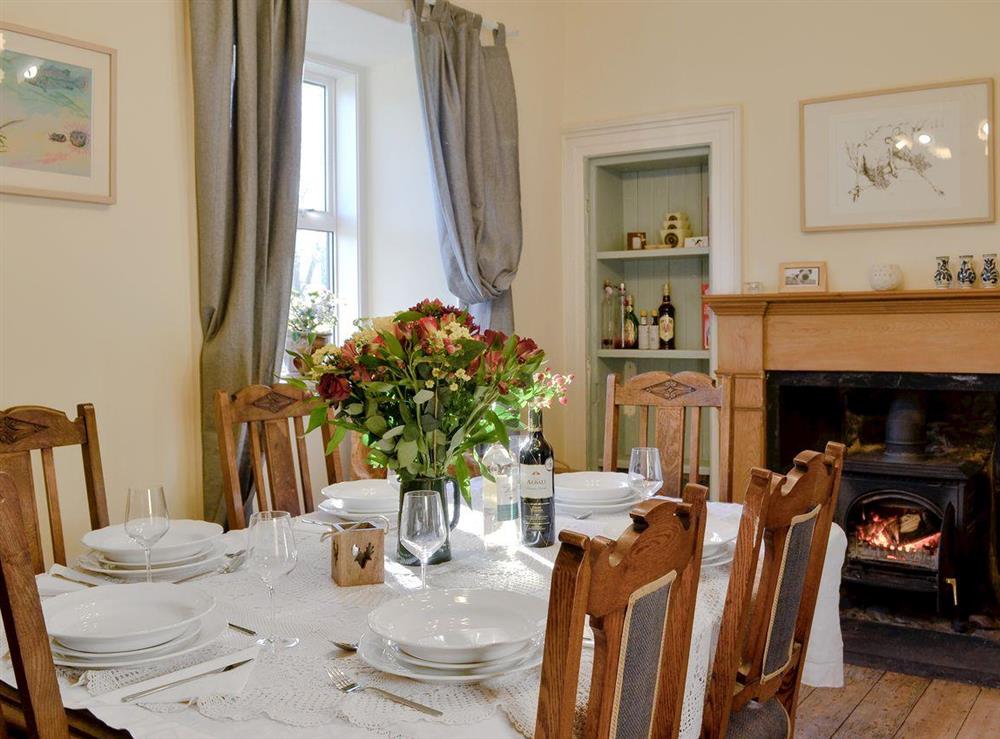 Dining room at North Balloch Farmhouse in Barr, near Girvan, Ayrshire
