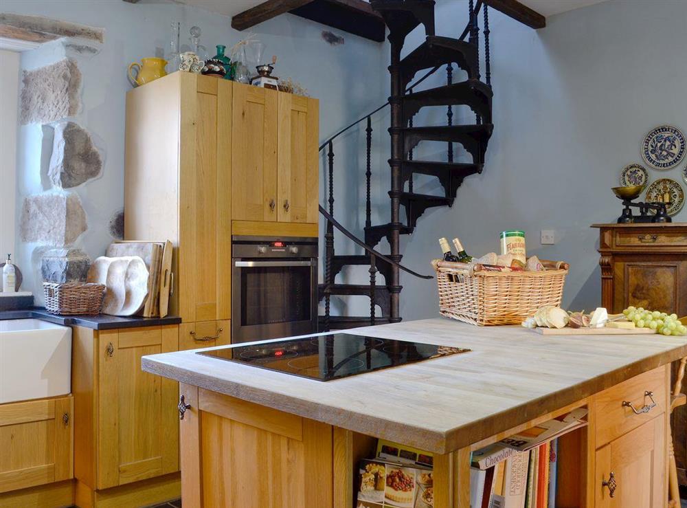 Spacious, well equipped kitchen at North Balloch Farmhouse in Barr, near Girvan, Ayrshire