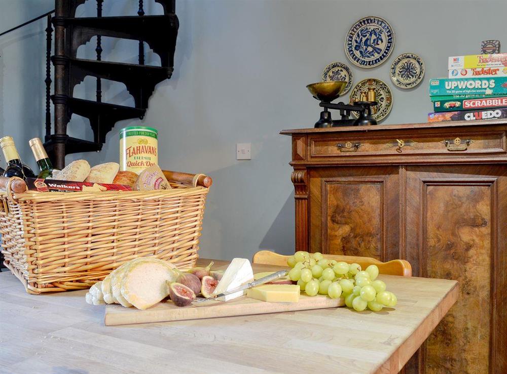 Welcome pack at North Balloch Farmhouse in Barr, near Girvan, Ayrshire