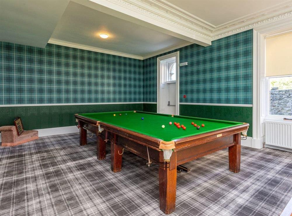 Games room at North Bank House in Lybster, Caithness