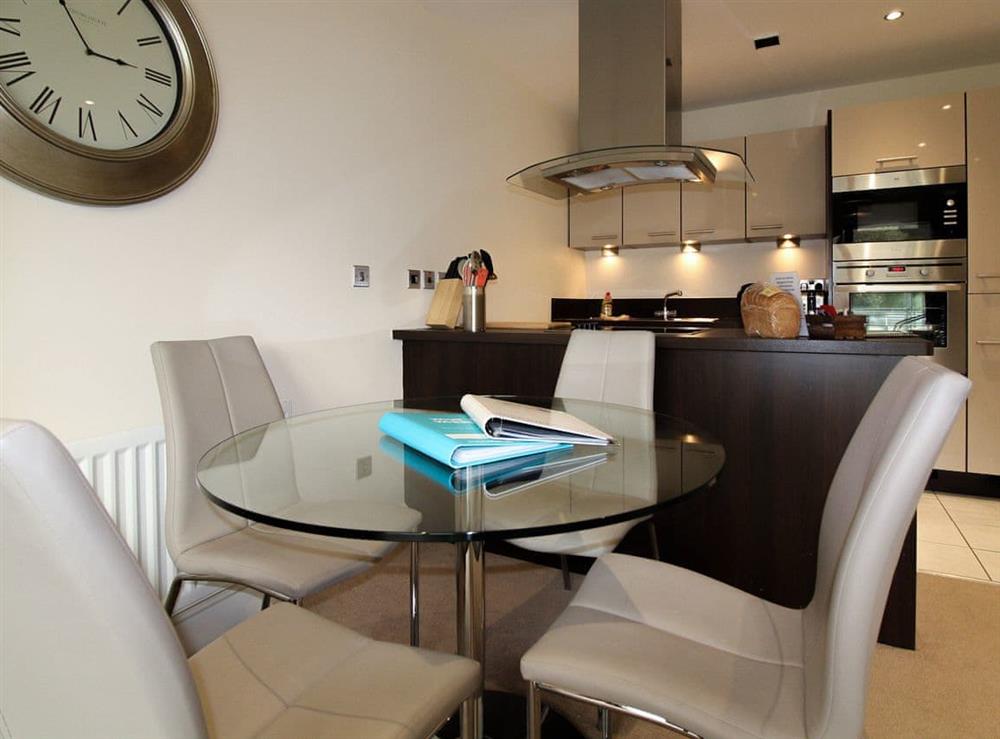 Dining area conveniently situate near to the kitchen at North Bay Sands Apartment 1 in Scarborough, North Yorkshire