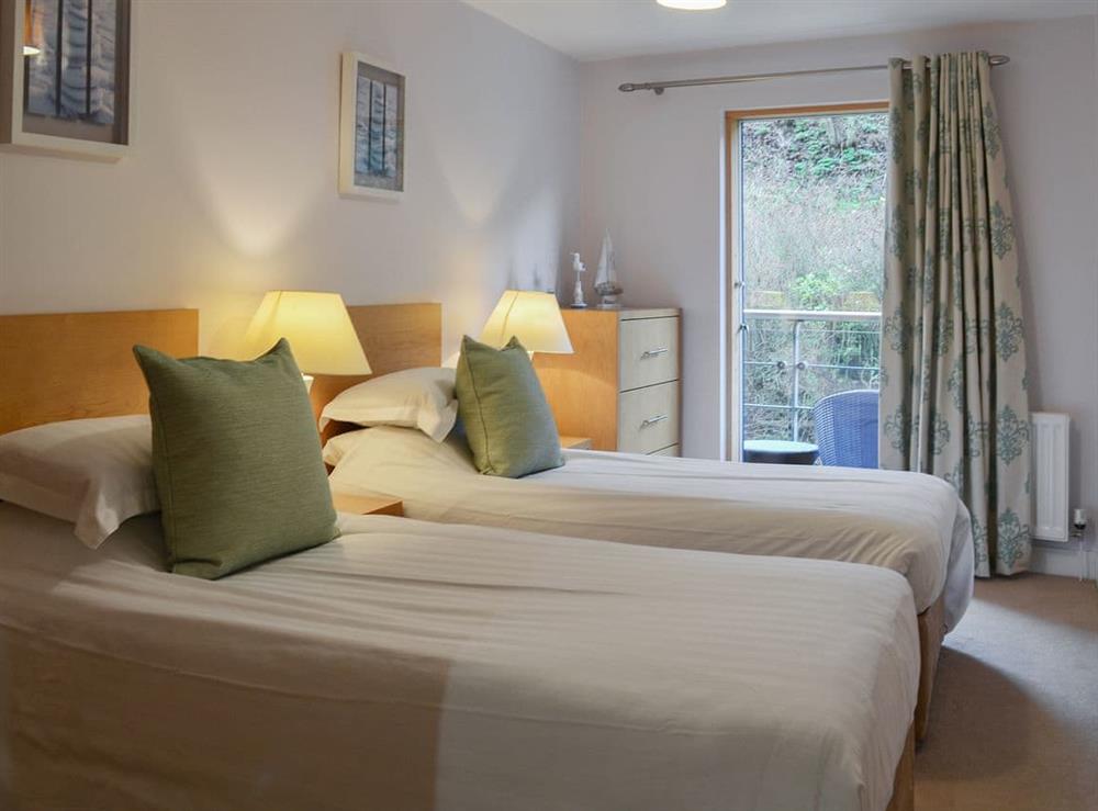 Comfy twin bedroom at North Bay Sands Apartment 2 in Scarborough, North Yorkshire