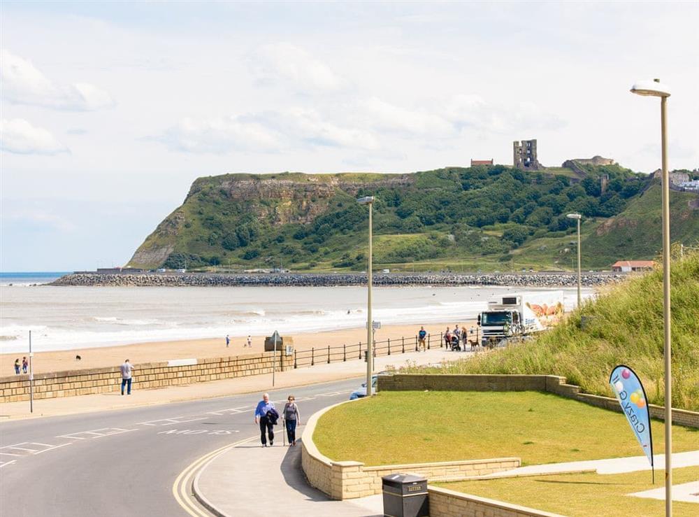 Outstanding views from the Juliette balcony at North Bay Sands Apartment 2 in Scarborough, North Yorkshire