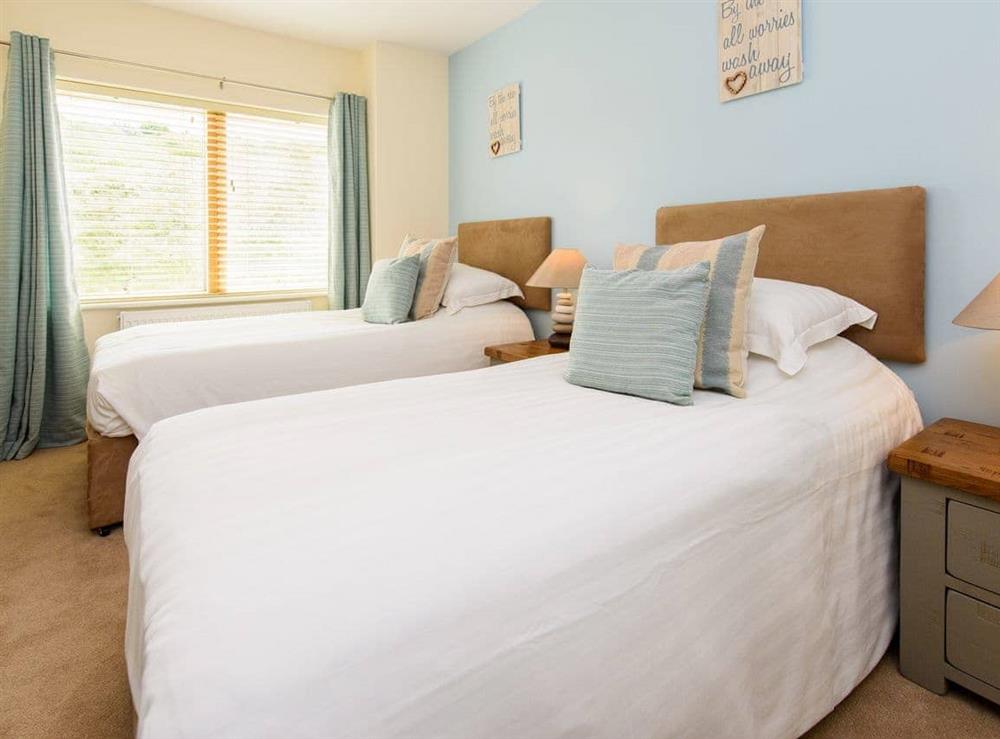 Comfortable twin bedroom at North Bay Sands Apartment 3 in Scarborough, North Yorkshire