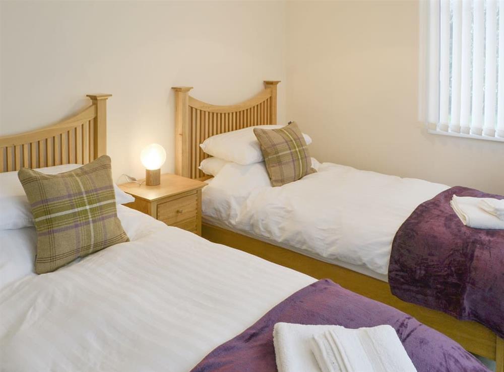 Comfortable twin bedroom at North Farm Bungalow in Horsley, near Newcastle-upon-Tyne, Northumberland