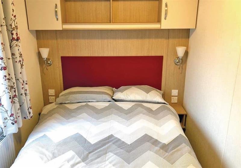 Double bedroom in the Hawthorn caravan at North Lakes Country Park in Silloth, Cumbria