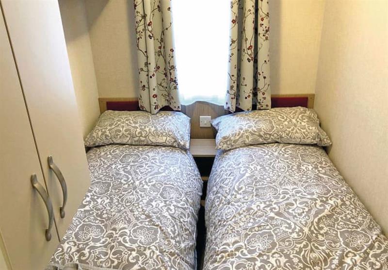 Twin bedroom in Hawthorn caravan at North Lakes Country Park in Silloth, Cumbria