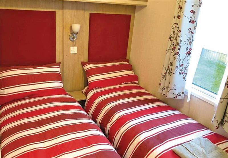 Twin bedrooms at Hawthorn caravan at North Lakes Country Park in Silloth, Cumbria