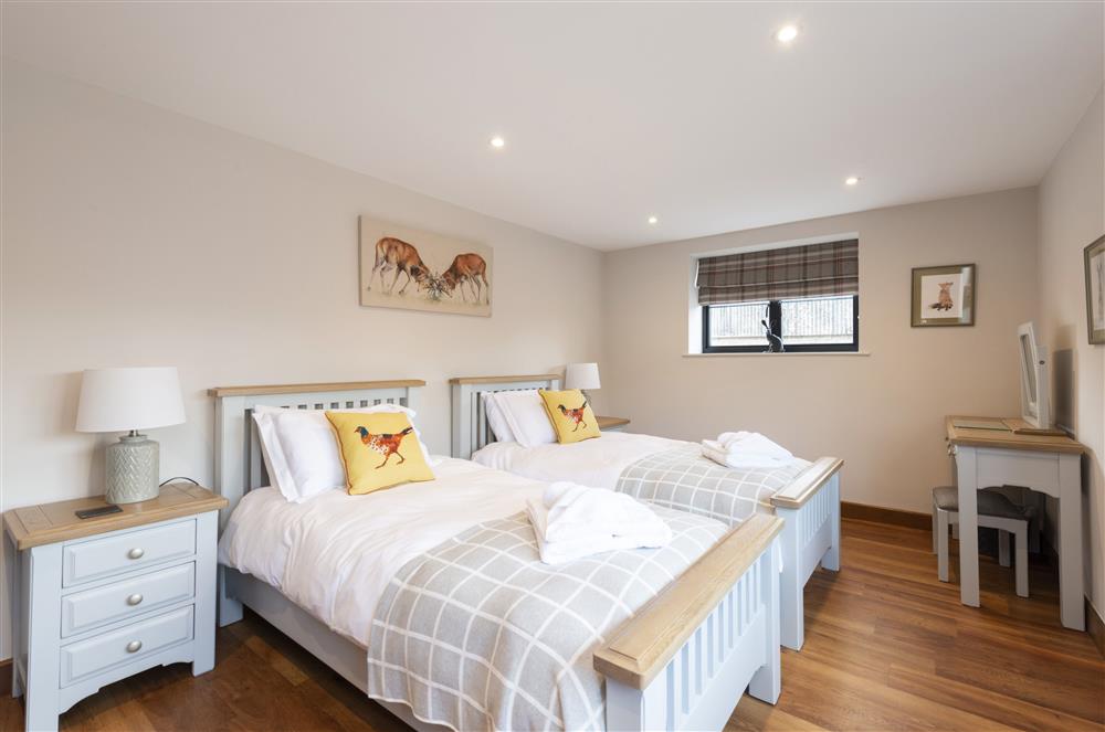 Bedroom five with 3’ twin single beds  at North Leaze Farmhouse, North Cadbury
