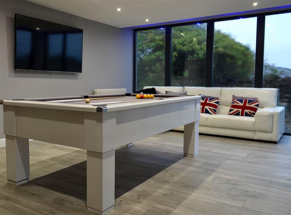 Entertaining games room at North Plain Farm in Bowness on Solway, Cumbria