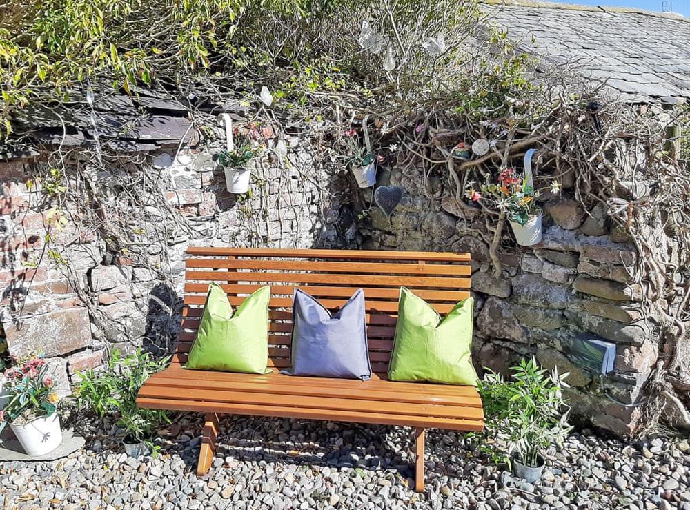 Peaceful sitting-out-area at North Plain Farm in Bowness on Solway, Cumbria