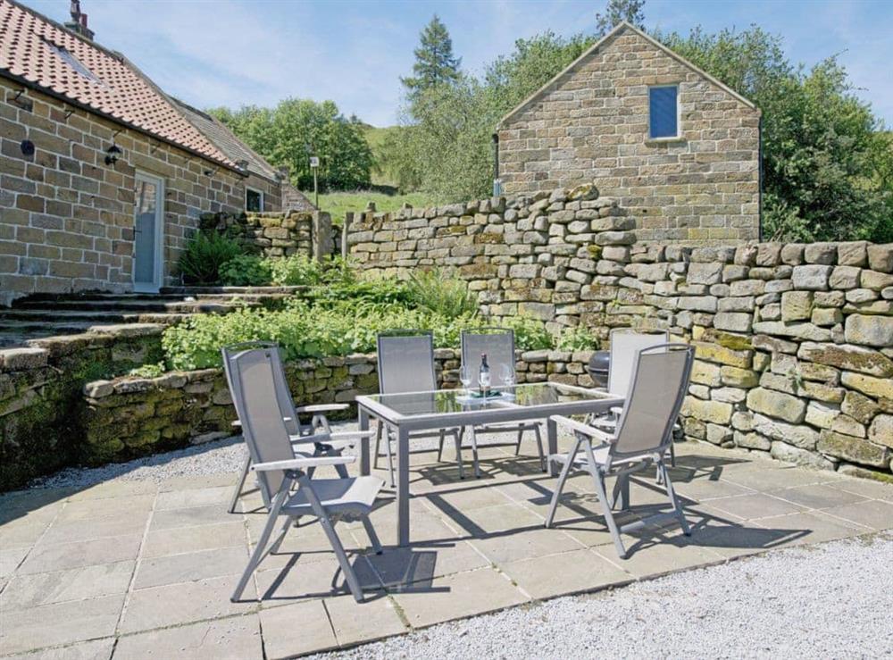 Sitting-out-area at North Range in Castleton, N. Yorkshire., North Yorkshire