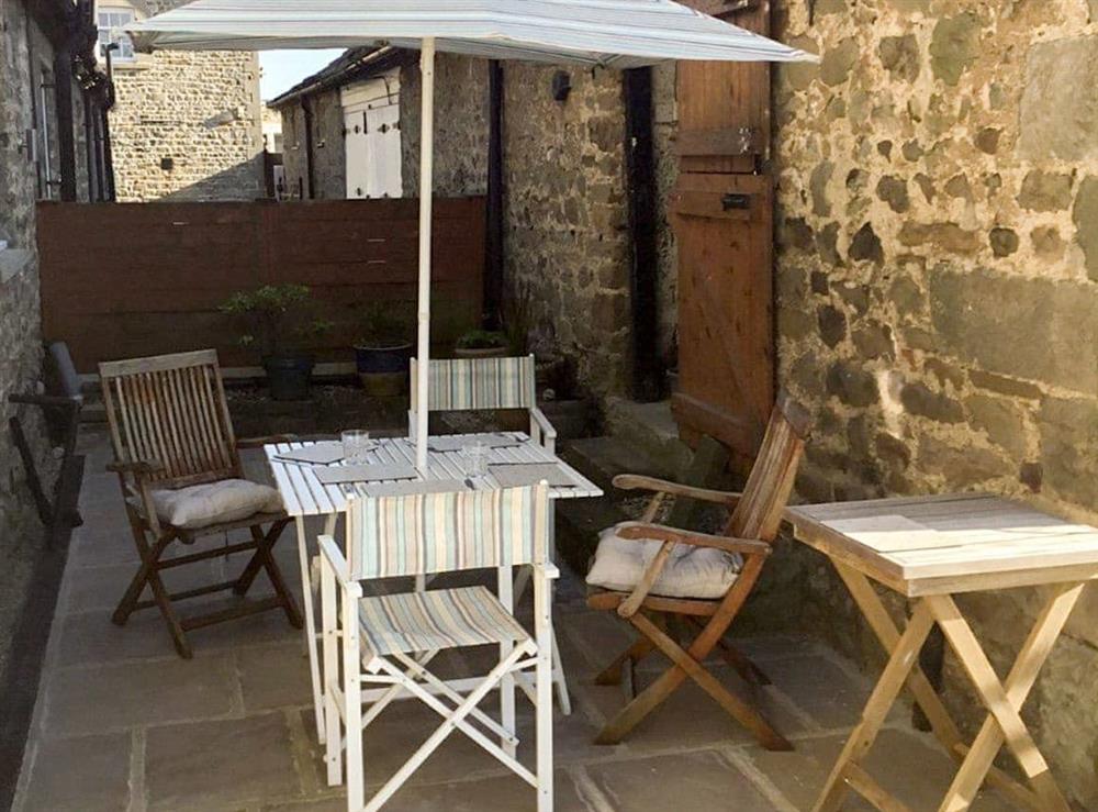 Patio at North Road Cottage in Hackforth, Bedale, North Yorkshire