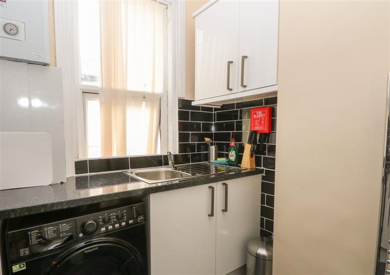 This is the kitchen at North Shore Apartment, Blackpool