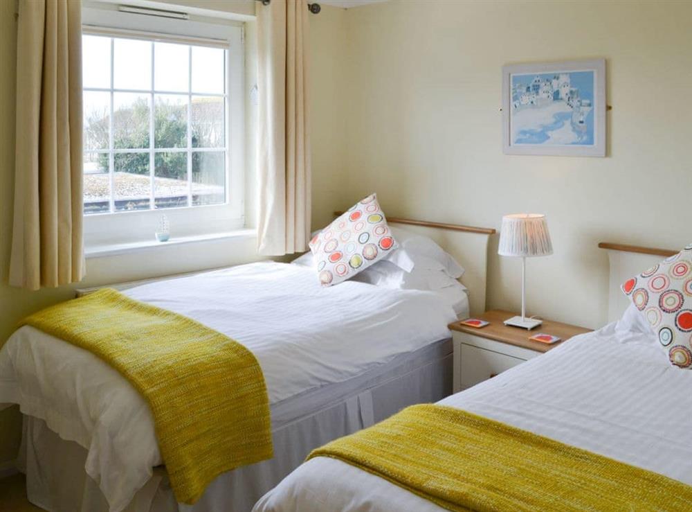 Light and airy twin bedroom at North Shore in Crantock, N. Cornwall., Great Britain
