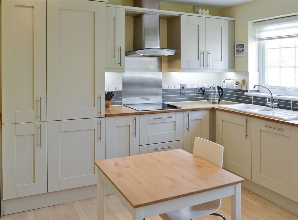 Well-equipped modern kitchen at North Shore in Crantock, N. Cornwall., Great Britain