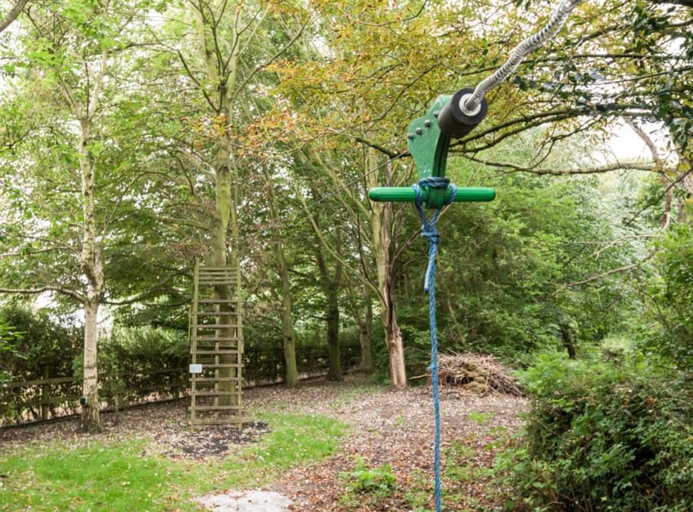 Zip line at Northolme Hall in Wainfleet All Saints, near Skegness, Lincolnshire