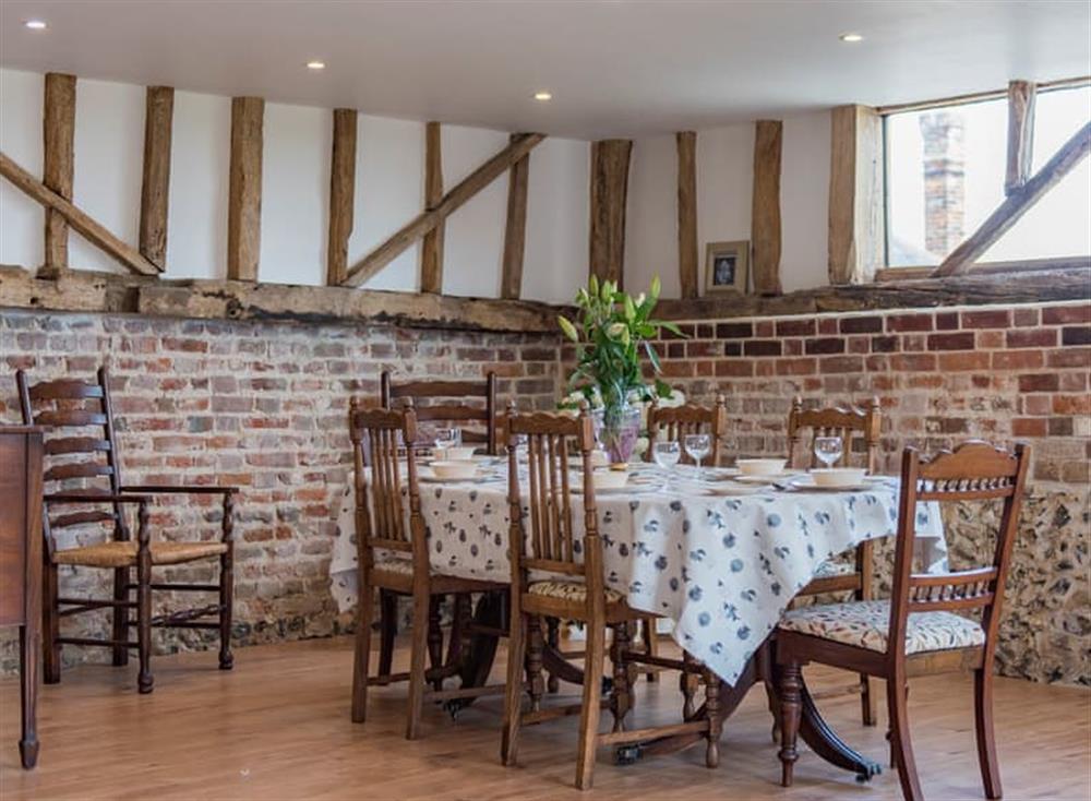 Inviting dining area at Norwood Barn in Wormshill, England